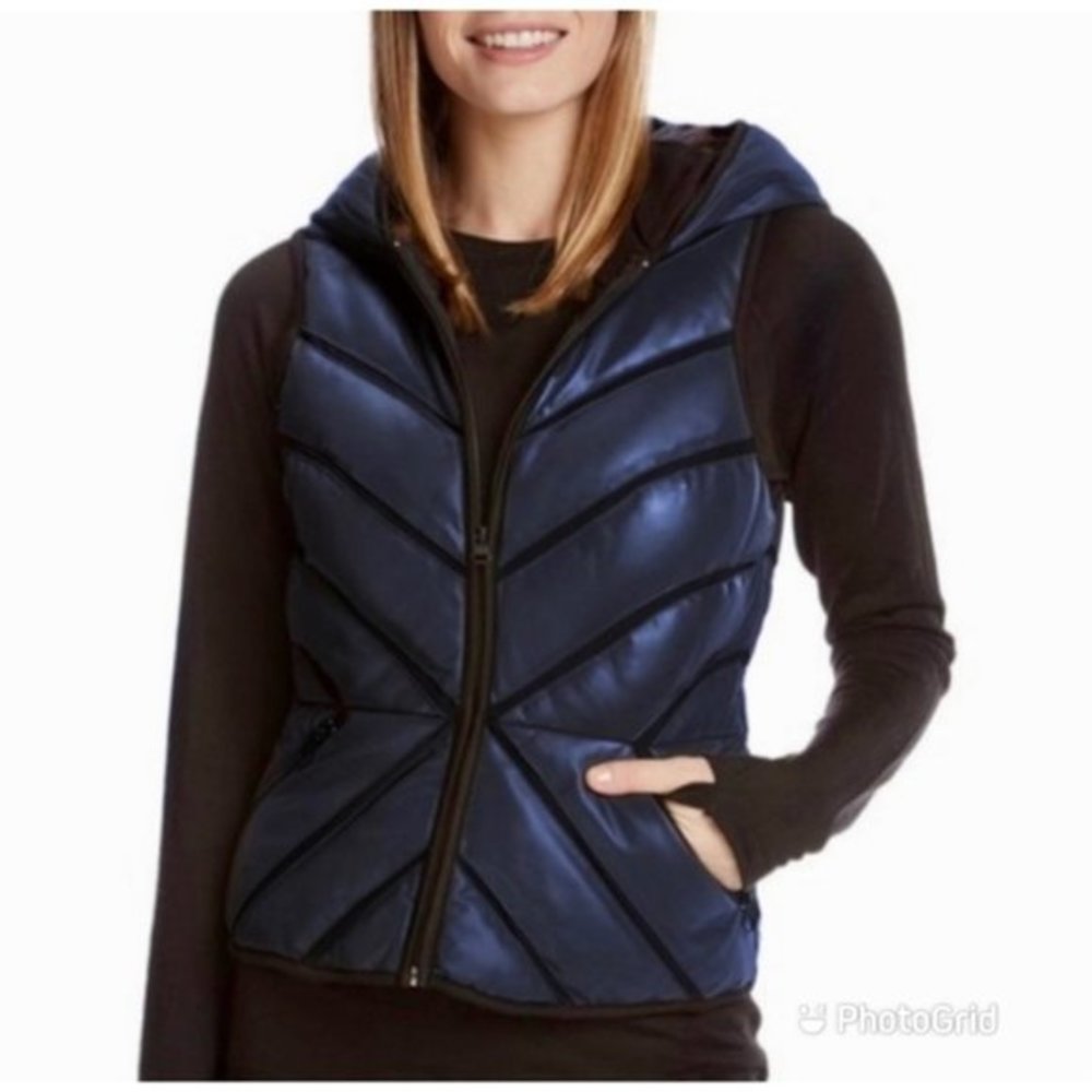 Blanc Noir Mesh Inset Puffer Down Vest